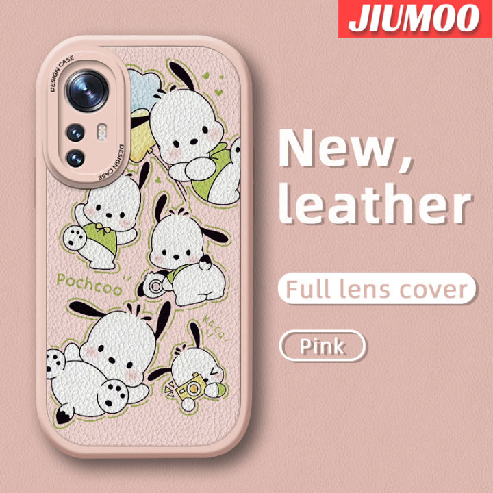 เคส-jiumoo-สำหรับ-xiaomi-12-lite-12-pro-เคสฝาปิดซิลิโคนนุ่มรูปการ์ตูนน่ารักลาย-pochacco-แฟชั่นกันกระแทกเคสใส่โทรศัพท์หนังหลังเคสฝาครอบเลนส์แบบเต็มเคสป้องกันกล้อง