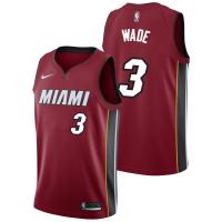 high-quality Swingman Jersey For Man Dwyane Wade NBA Miami Heat Number 3 Basketball Clothes lightweight Fashion Adult Maroon Statement Edition Int S