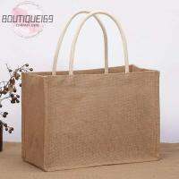 Burlap Tote Bags Blank, Jute Shopping Handbag with Handle for Grocery Crafts