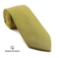 Giorgio Del Sarto Necktie Silk-Cotton Yellow with Fabric Texture เนคไทสีเหลืองมีเท็กเจอร์