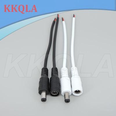 QKKQLA DC Male Female Power supply Plug Cable Wire Jack pigtail cord 22awg Connector for CCTV 3528 5050 LED strip Light 5.5x2.1mm