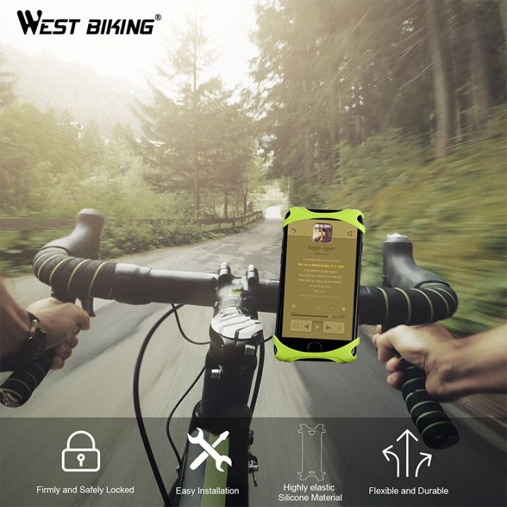 new-hot-pei7360369369269-ที่วางโทรศัพท์ติดรถจักรยานแบบตะวันตกที่ยึดซิลิโคน4-0นิ้วหมุนได้-gps-สมาร์ทโฟนที่ยึดโทรศัพท์มือถือกับจักรยานที่วางโทรศัพท์สำหรับขี่จักรยาน