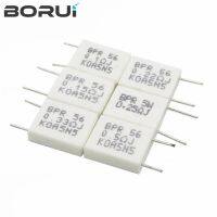 10pcs BPR56 5W 0.001 0.1 0.15 0.22 0.25 0.33 0.5 ohm Non-inductive Ceramic Cement Resistor 0.1R 0.15R 0.22R 0.25R 0.33R 0.5R WATTY Electronics