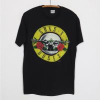 [S-5XL] เสื้อยืดแขนสั้น พิมพ์ลาย BOMBA Guns N Roses Rose สไตล์วินเทจ แฟชั่นอเมริกัน สําหรับผู้ชาย  GQUY