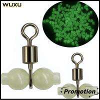 WUXU 40Pcs ทองเหลืองเบิ้ล เหยื่อตกปลาน้ำเต้าเรืองแสง เหล็กอัลลอยด์ สีขาวขาว ตะขอเกี่ยวลูกปัดเรืองแสง ของใหม่ น้ำเต้าน้ำเต้า ขั้วต่อหมุน ทะเลแท็กเกิล