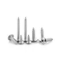 20pcs/lot M3 M3.5 M4 304 Stainless Stee Self-tapping Truss Screws Round large Flat round Head Cross Mushroom Phillips Screws Nails Screws  Fasteners