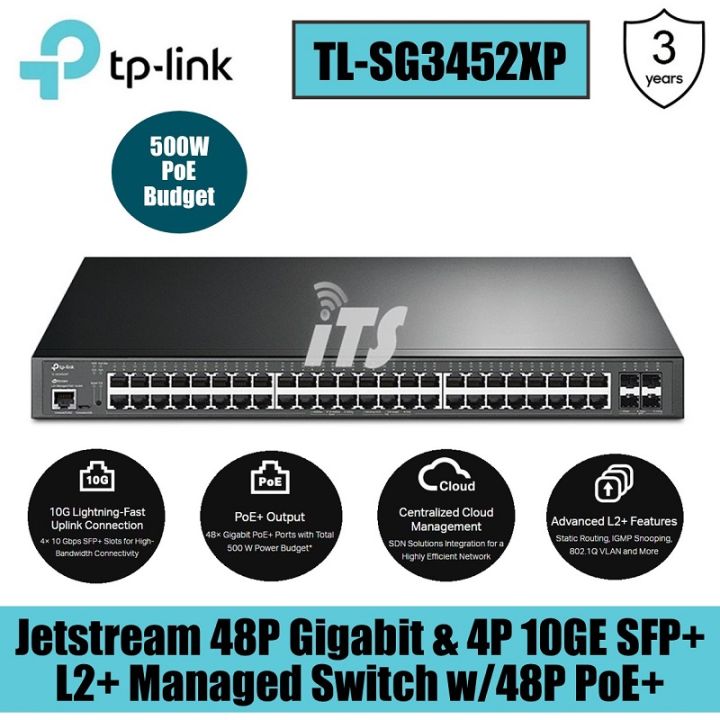 TP-Link JetStream 48-Port Gigabit and 4-Port 10GE SFP+ L2+ Managed