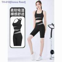 ✷卍✣ Internet celebrity yoga suit womens summer quick-drying vest running tight five-point pants shorts fitness suit two-piece suit