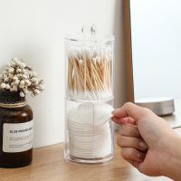 【hot】┋  Plastic Circular Cotton Swab Storage Stackable Combination Transparent Jewelry