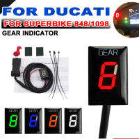 รถจักรยานยนต์1-6ระดับความเร็วตัวบ่งชี้เกียร์สำหรับ Ducati 2008-2013 Superbike 848 1098 2009อุปกรณ์เสริมดิจิตอลเกียร์แสดงเมตร