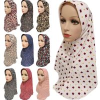 【YF】 Muslim Women One Piece Hijab Hat Amira Headscarf Head Wrap Shawl Neck Covers Turban Arab Bandanas Accessories Fashion