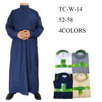 New Gifts Spot High -Quality Arabic Big Robe European And American MenS Nation Robes Standing Cotton Sleeve Islamic