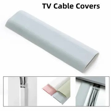 47inch Cord Hider Wall Mounted TV, Yecaye TV Cord Cover, Pre-drilled Wire  Hiders for TV on Wall, Paintable Cable Cover Wall, Wire Cover White, 3 X