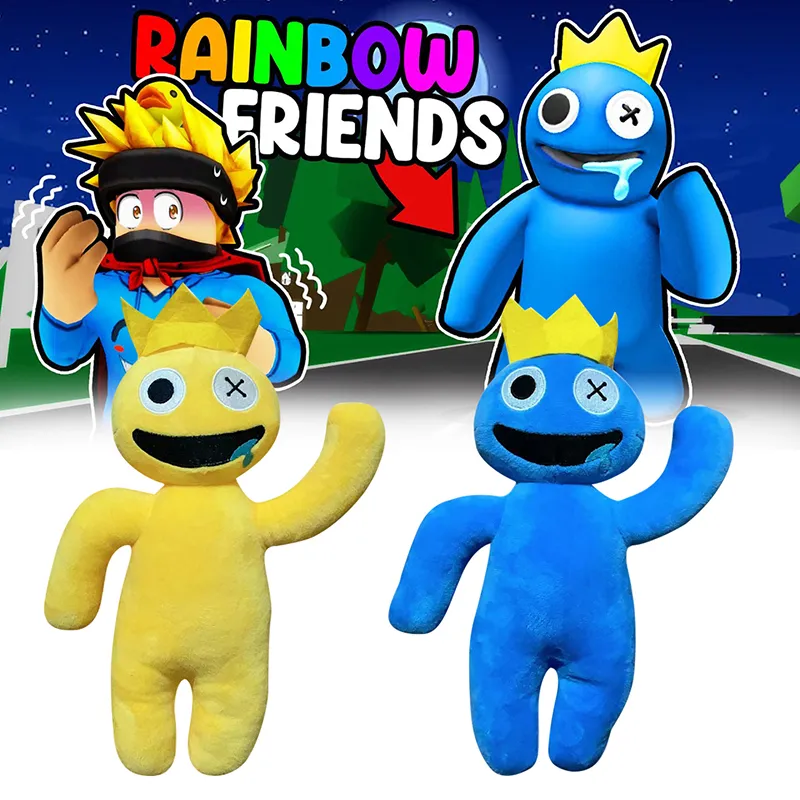 Fluffy and Cute Rainbow Friends Plush, Monster Horror Rainbow Friends Doll,  Halloween for Game Fans, Boys and Girls. Foldable and Sturdy Thanksgiving