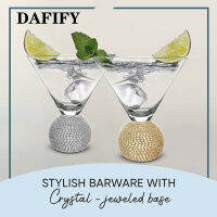 DAFIFY Wedding Wine Glasses Rhinestone "DIAMOND" Celebrate Salut Cheers Set Of 2 Gold