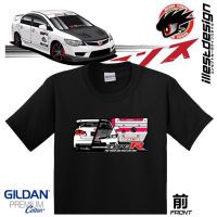 [TK Store] เสื้อยืดอัตโนมัติ T: Honda CIVIC FD2R เสื้อยืดออกแบบ K20A 。 Civic R -Shape FD2R FN2R Accord CL7R