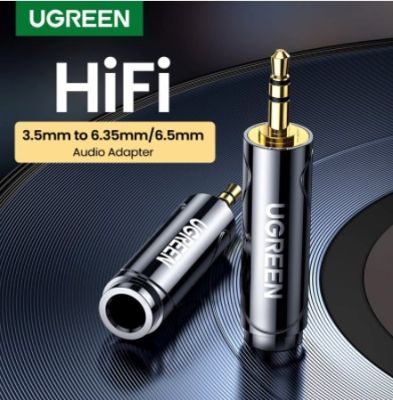 UGREEN 3.5mm to 6.5mm 6.35mm 1/4 Adapter Gold Plated Pure Copper 6.5mm Male to AUX Female to Jack Mono Adapter Audio Connector