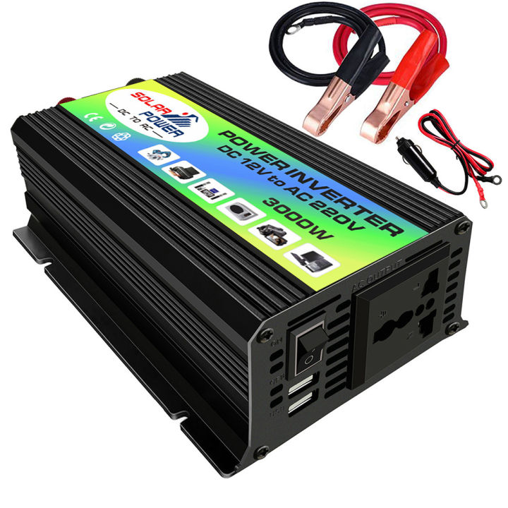 inverter 12v to 220v 3000w power inverter pure sine wave car converter ...