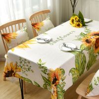 Sunflower Pastoral American Tablecloth Home Coffee Table Table Rectangular Waterproof and Antifouling Tablecloth Nappe De Table