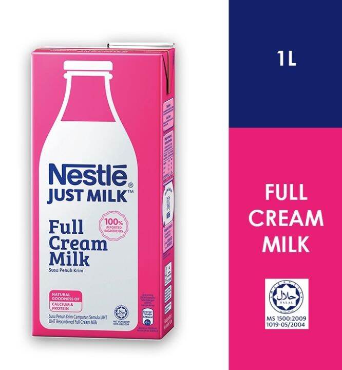 Nestle Just Milk, UHT Full Cream Milk 1 Liter Lazada