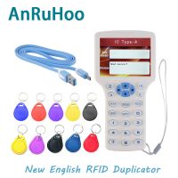 New Handheld English 10 Frequency RFID Card Duplicator NFC Smart Chip Key Reader IC/ID Badge Writer CUID/FUID Tag Copier TV Remote Controllers