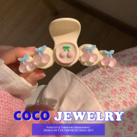 COCOJEWELRY ครีมผงสีขาวเชอร์รี่คลิป Ins ผลไม้น่ารักกิ๊บติดผมเครื่องประดับผมผู้หญิงเวอร์ชั่นเกาหลีของฉลามคลิป