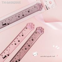 ℗♂✤ Cute Cat Paw Plastic Straight Rulers Kawaii Kitty Rulers Funny Drawing Gift Korean Office School Measuring Drawing Student Prize