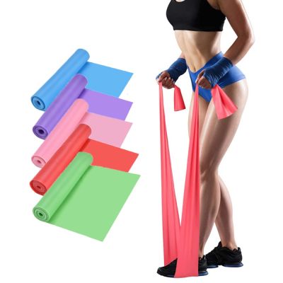 【YF】 Yoga Sport Resistance Bands Pilates Training Fitness Exercise Home Gym Elastic Band Natural Rubber Latex Accessories