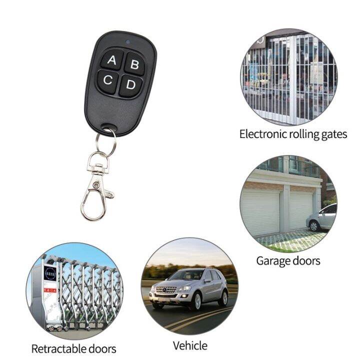 10pcs-433mhz-remote-control-copy-cloning-garage-door-remote-control-duplicator-key-fob-wireless-4-keys-cloning-electric-gate