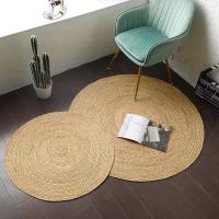 Water Grass Hand-woven Carpet Straw Jute Carpet Ho Garden Style Living Room Coffee Table Water Gourd Carpet For Ho