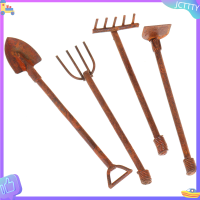 ? JCTTTY ? 1:12 dollhouse Miniature gardening Tools โลหะพลั่วชุดเฟอร์นิเจอร์