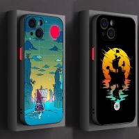 Pirate Ship Anime One Piece Phone Case For iPhone 14 13 12 11 Pro Max mini XS Max XR X 8 7 6 Plus SE Frosted Translucent Phone Cases