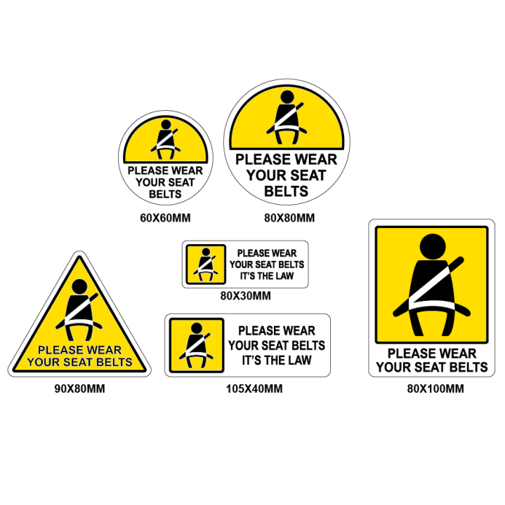 PLEASE WEAR SEAT BELTS, IT'S THE LAW CAR SIGN STICKER ( WE ACCEPT