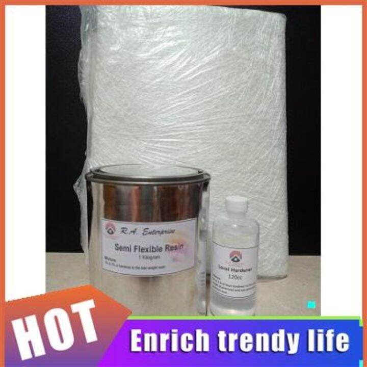 (K) Fiberglass DIY 1 Liter Semi Flex (Premixed) Kit 1 Kit 12