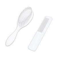 ㍿▼ Newborn Cradle Caps Brush Soft Hair Brush Hair Comb Set Travel Hair Styling Comb for Baby Toddler Bathing Head Massage Dropship