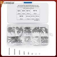 UMMEAX 6/8/12/16/20มม. สกรูหัวกระทะ Phillips 304สแตนเลสสตีล แหวนล็อคแบน พร้อมกล่องเก็บของ Bolt NUTS washers Assortment KIT มืออาชีพด้านการ