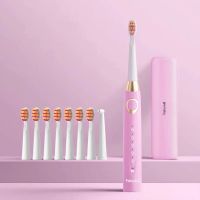 HOKDS Fairywill Adult Electric Toothbrush Sonic Waterproof 5 Modes USB Rechargeable With Replacement Brush Heads Smart Timer FW-2306