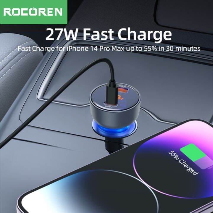 rocoren-อะแดปเตอร์ชาร์จ-usb-60w-pd-qc-type-c-ชาร์จเร็ว-สําหรับ-iphone-14-13-12-ipad-xiaomi-samsung-huawei