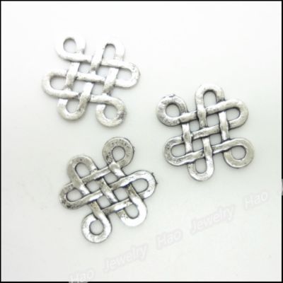 【cw】 180pcs Charms Chinese knot Pendant Tibetan silver Zinc Alloy Necklace Metal Jewelry Findings ！