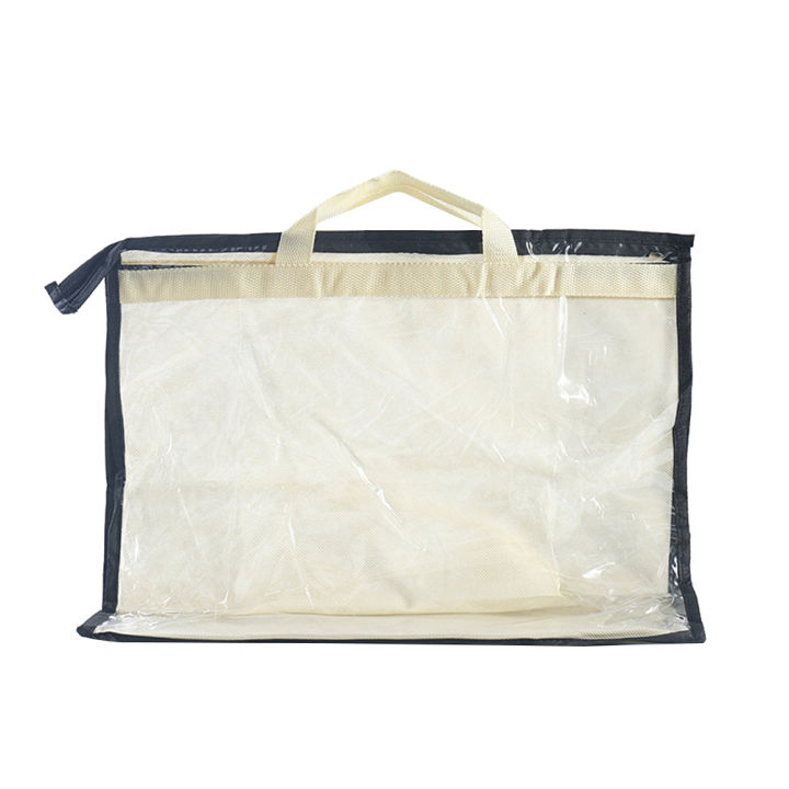 ready-กระเป๋าถือพีวีซีใสถุงหูรูดถุงแขวนเก็บของกันตู้เสื้อผ้ากันชื้น