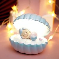 Cute Childrens Night light Child Kids Star Shell Fairy Lights Table Night Lamp For Children Girl Room Lights Kawaii Decorations