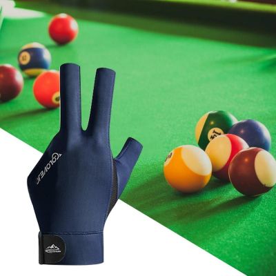 ZHUWNANA อุปกรณ์เสริมสำหรับฟิตเนส ถุงมือสำหรับฝึก ป้องกันการลื่นไถล ซ้ายมือ ถุงมือบิลเลียด สามนิ้วค่ะ ถุงมือสนุ๊กเกอร์