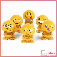 Golden ตุ๊กตาอิโมจิ ตุ๊กตาส่ายหัว ตกแต่งรถภายใน Emoji ตุ๊กตาส่ายหัวได้ ประดับยนต์  Car decoration