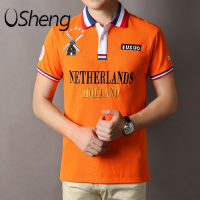 VSheng ขนาดใหญ่คอ T เสื้อสำหรับชาย Holland Polo ขนาดพิเศษ Lapel เนเธอร์แลนด์แขนสั้นโอเวอร์ไซส์ S To 6XL สูงสุด135กก.