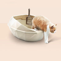 Detachable Plastic Litter Box Semi-closed Anti-Splash Reusable Cat Bedpans Toilet Cleaning Supplies