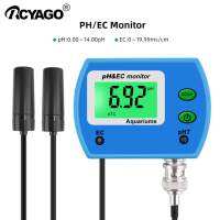 Rcyago 2 in 1 PH EC Meter สำหรับพิพิธภัณฑ์สัตว์น้ำหลายพารามิเตอร์การตรวจสอบคุณภาพน้ำออนไลน์ PH/EC Monitor aciometer