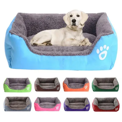 Cat and dog bed soft kennel kennel bed house sleeping bag mat tent warm and comfortable dog house soft fleece kennel dog