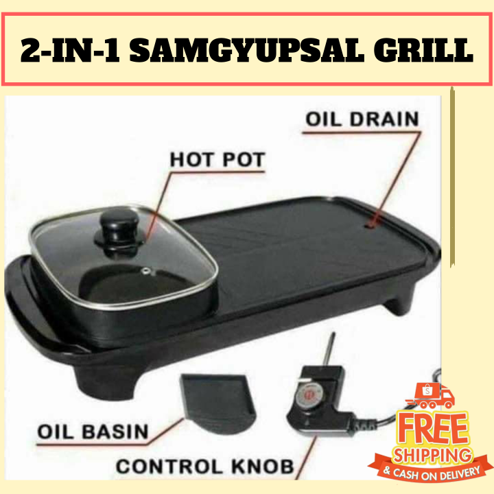 samgyeopsal grill, Samgy Grill with Hot Pot, Electric Grill, 2 in 1