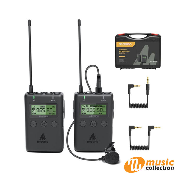 ไมโครโฟนและเครื่องส่งสัญญาณไวเลส-maono-wireless-lavalier-microphone