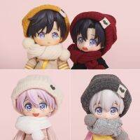 อุปกรณ์เสริมหมวกหมวกผ้าพันคอตุ๊กตา Ob11winter น่ารักสำหรับ Gsc YMY Clay Head, Obitsu11, Molly, 1/8Bjd, 1/12Bjd Doll